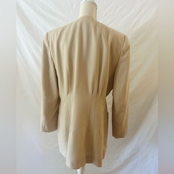 Vintage Jones New York Pleated Long Statement Closure Blazer Sz 14 - Picture 2 of 10